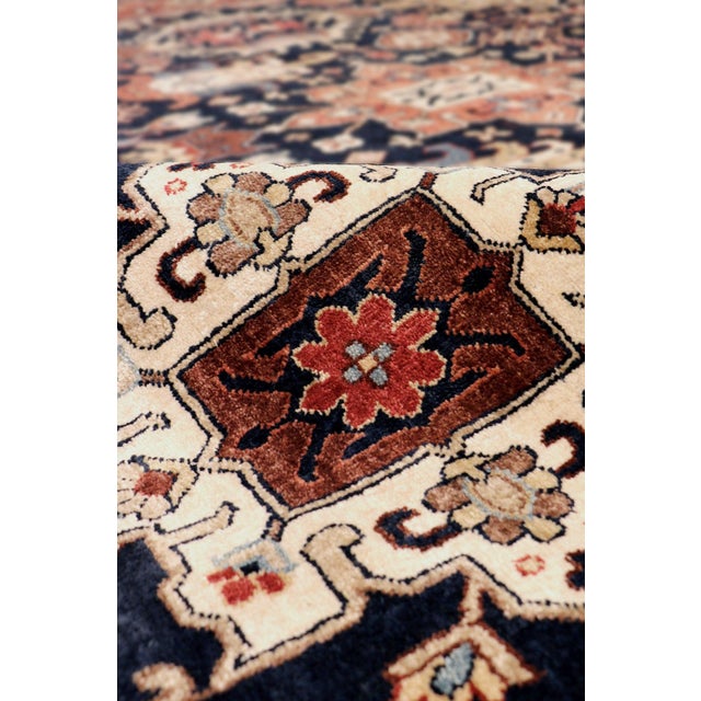 Pasargad Home Karabakh Navy Wool Area Rug, 8' 9'' X 12' 0'' For Sale - Image 4 of 7