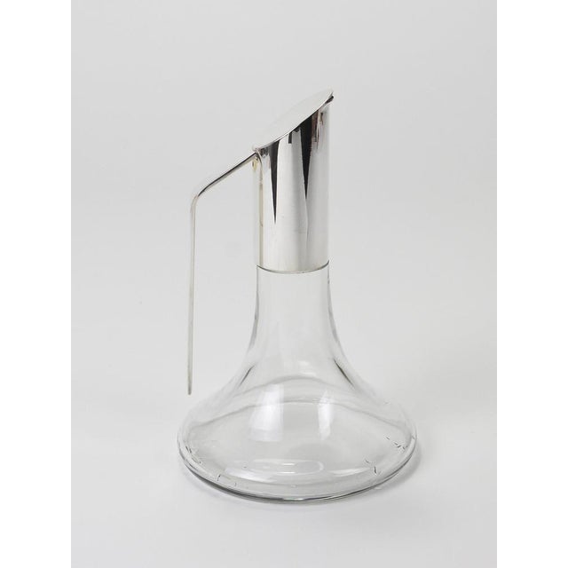 Glass Silver & Crystal Riedel Mesa Carafe, Italy, 1980s For Sale - Image 7 of 18