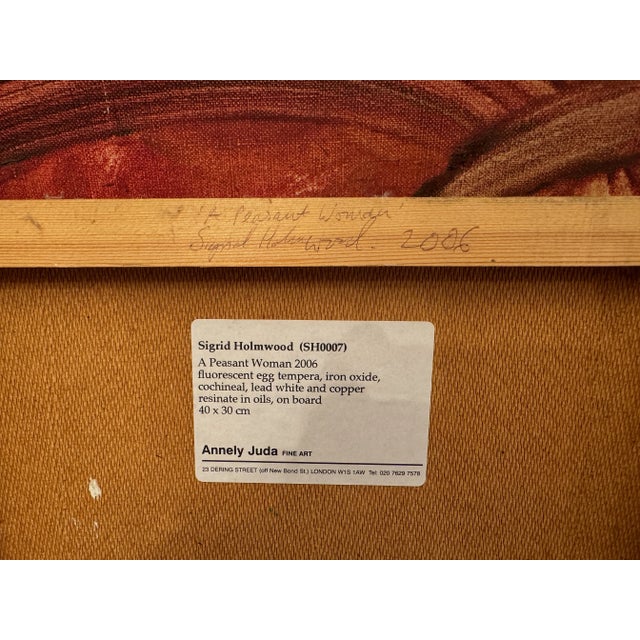 A Peasant Woman 2006 Fluorescent egg tempura, iron oxide, cochineal, lead white and copper resinate in oils On board This...