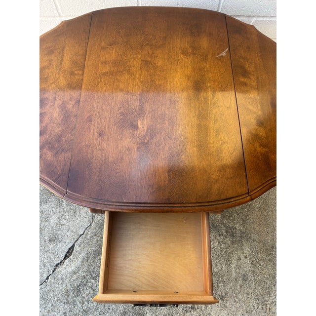 Vintage Ethan Allen French Country Drop Leaf Table For Sale In Los Angeles - Image 6 of 7