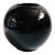 Vintage 80s Modern Black Ceramic Sphere Vase For Sale