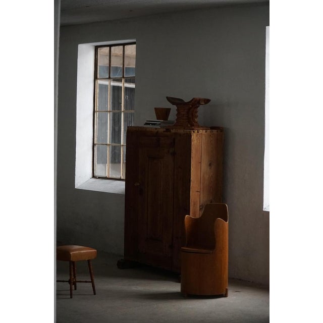 Mid-Century Scandinavian Modern Stump Chair in Pine, 1950s For Sale - Image 4 of 18