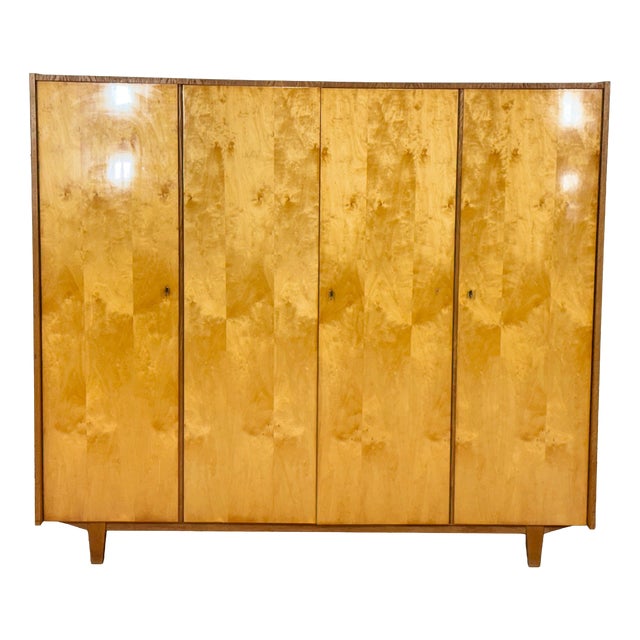 Mid-Century Wardrobe in Pine, 1960s For Sale