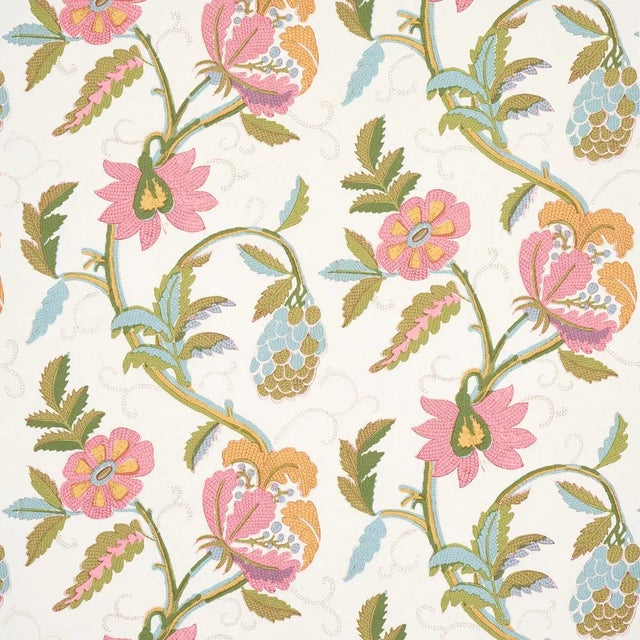 Not Yet Made - Made To Order Sample - Schumacher Indali Wallpaper in Pink & Leaf For Sale - Image 5 of 5