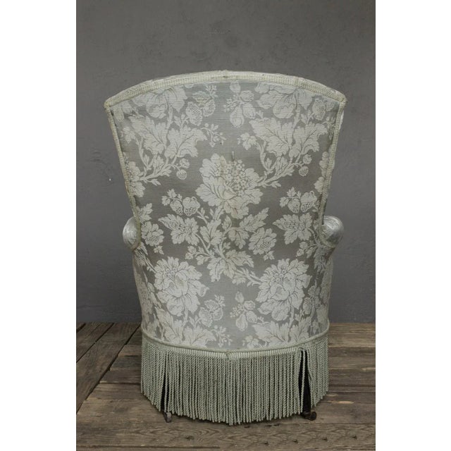 French 19th Century Tufted Armchair and Ottoman For Sale - Image 10 of 12