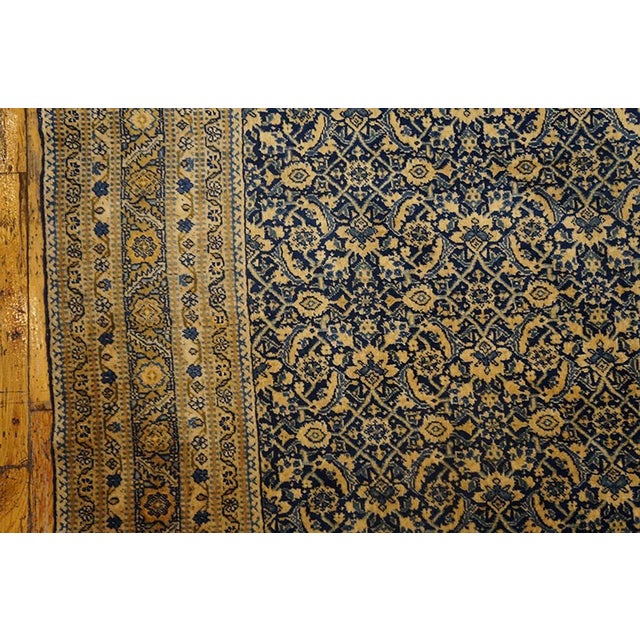 Beautiful Decorative Large Size Allover-Floral Design Navy Color Antique Persian Tabriz Rug For Sale In New York - Image 6 of 11