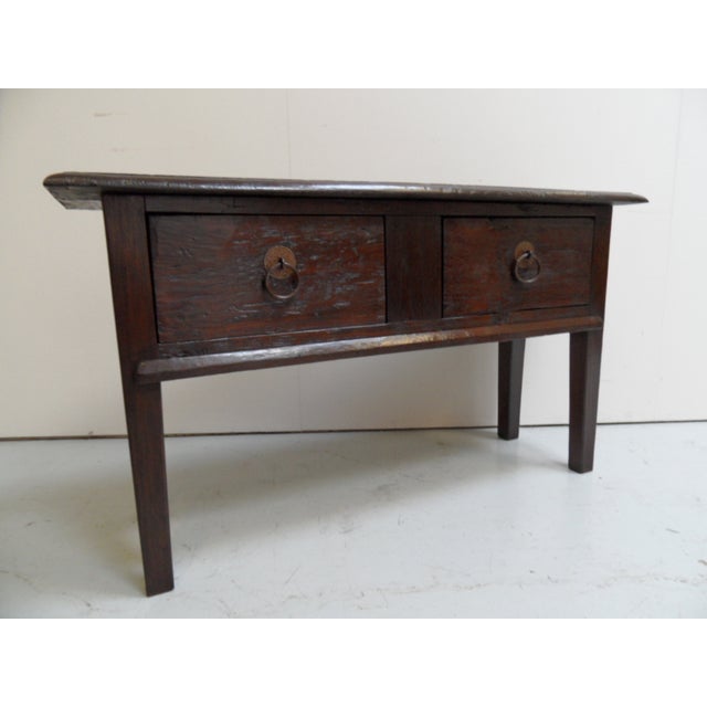 Antique Oak Spanish Sidetable For Sale - Image 13 of 14