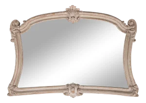 Antique 19th Century French Carved Painted Mirror