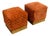 Safavieh Couture Ravyn Sienna Ottomans, Pair For Sale