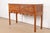 English Baker Furniture Style Georgian Burl Wood and English Yew Wood Sideboard Credenza For Sale - Image 3 of 12