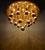 Sputnik xxl brass ceiling light, space age design, 1970s. composed of 19 light points, compatible with e14 led bulbs...
