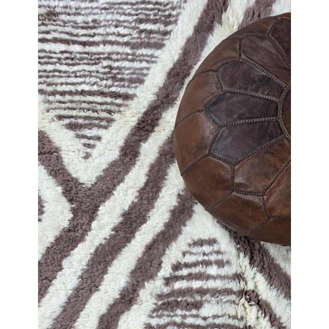 Ivory Contemporary Moroccan Rug - 9.8 X 8 Ft For Sale - Image 8 of 8