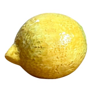 Vintage Italian Yellow Ceramic Lemon For Sale