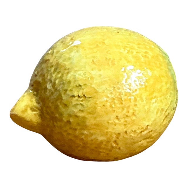 Vintage Italian Yellow Ceramic Lemon For Sale