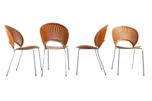 Trinidad Dining Chairs in Teak by Nanna Ditzel for Fredericia, 1990s, Set of 4