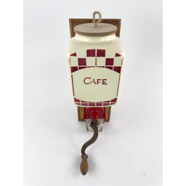 French Provincial Vintage French Dalto Wall-Mounted Coffee Grinder, Peugeot Frères Mechanism, C. 1930–1950 For Sale - Image 3 of 15