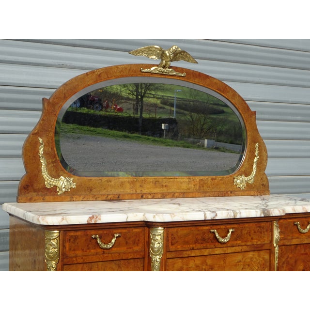 Louis XVI Style Buffet in Burr Walnut with Gilt Bronze Mounts, 1800s For Sale - Image 4 of 18
