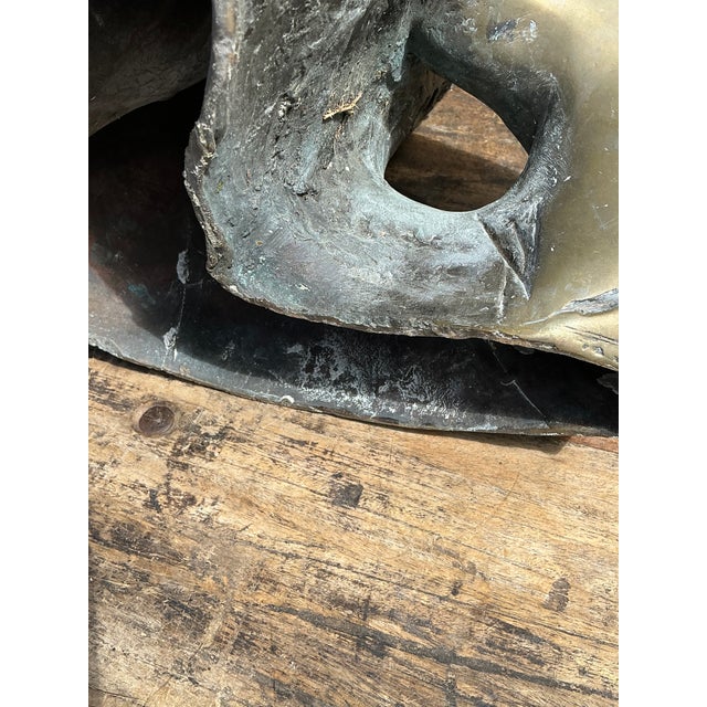 Vintage Monumental Bronze Abstract Sculpture For Sale - Image 10 of 12