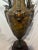 Antique Dark Patinated Brass Decorative Urn With Wood Base For Sale - Image 4 of 11