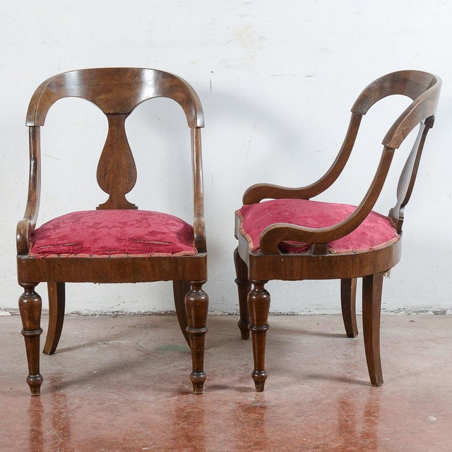 Red Fabric Armchairs, Set of 2 For Sale - Image 14 of 18
