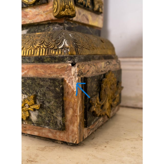 Pair Vintage Marble Pilaster Column Pedestals For Sale - Image 14 of 18