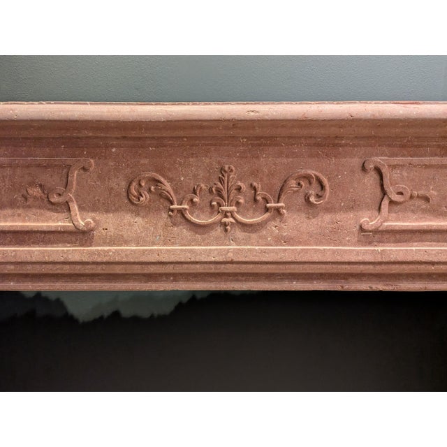 French Mantelpiece in Pink Porphyry Stone, 1700s For Sale - Image 7 of 10