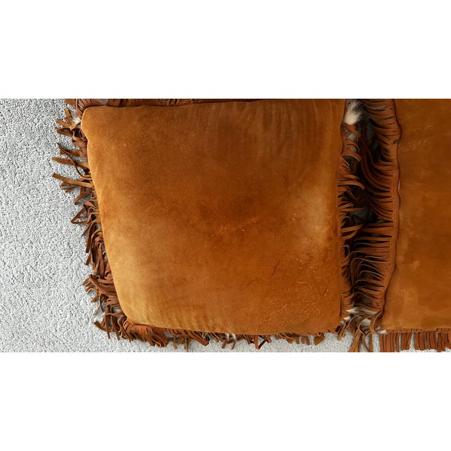 Late 20th Century Fox and Coyote Fur Throw Pillows With Leather Fringe For Sale - Image 9 of 9