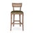 The Carvell Cane Back Bar Stool from Zentique in olive green velvet offers a bold twist on the klismos-inspired...