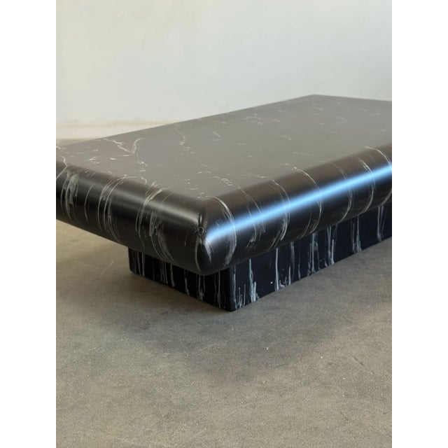 1980s Post Modern Round Lacquer Coffee Table For Sale - Image 9 of 12