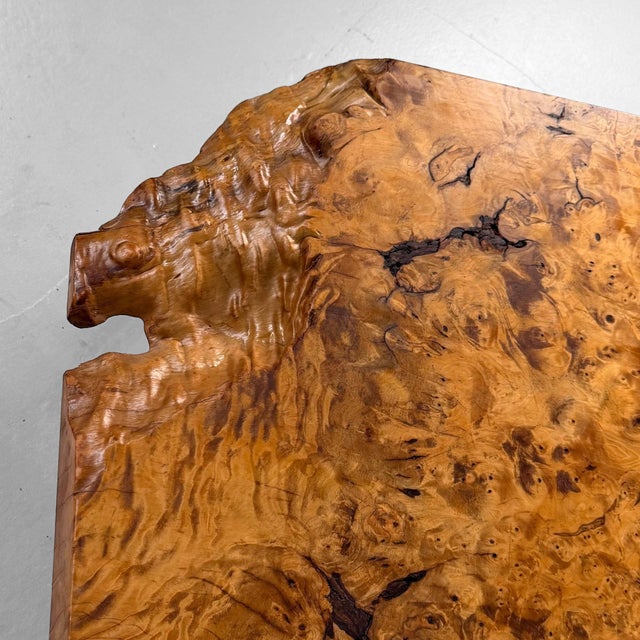 Mid Century Low Burl Wood Table, Japan, 1970s For Sale - Image 10 of 13