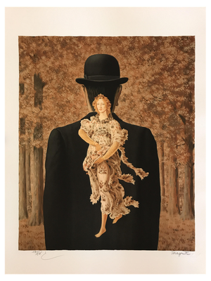 After René Magritte, The Ready-Made Bouquet, Lithograph