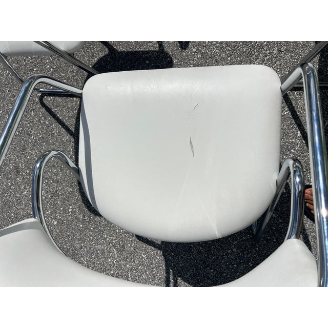 Metal Vintage Mid Century Modern Lowenstein Chrome Chair Made in Italy For Sale - Image 7 of 11