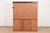 Henkel Harris Georgian Carved Mahogany Lighted Breakfront Bookcase Cabinet For Sale - Image 13 of 15