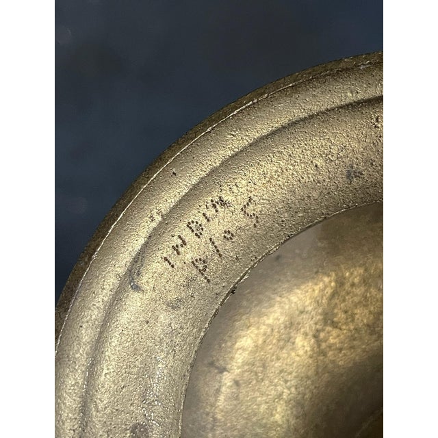 Mid 20th Century Vintage Solid Brass Candle Holder For Sale - Image 5 of 5