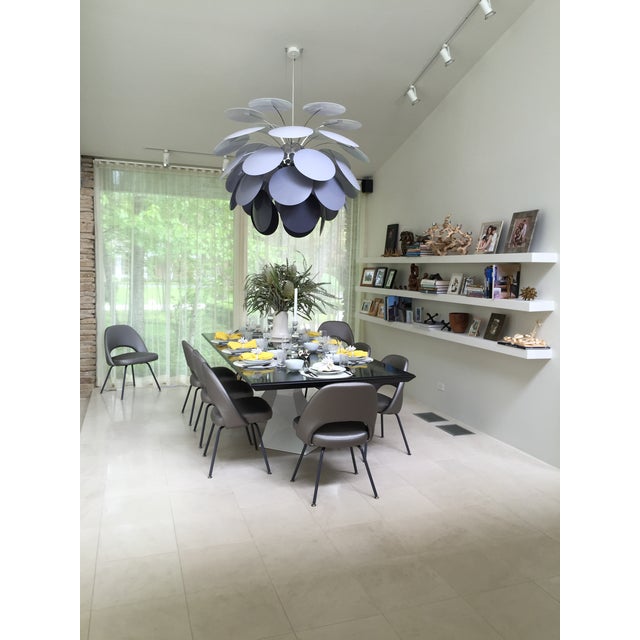 One of a kind, very striking, oversized dramatic chandelier! Custom ombre powder coated in lavender hues. "Discoco"...