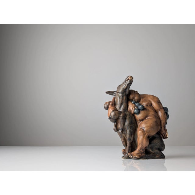 Sculpture of Bacchus and Satyr on Donkey by Kai Nielsen for Bing & Grøndahl, 1912 For Sale - Image 9 of 9