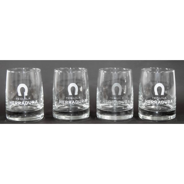 Vintage Herradura Horse Shoe Logo Lowball Tumblers Set of 4 Collectible Barware For Sale - Image 12 of 12