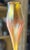 A colorful iridescent favrile glass vase in beautiful tulip form by Louis Comfort Tiffany. Signed on the base. This LC...