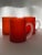 1960s Set of 5 Vintage Orange Satin Glass Carlo Moretti Mugs For Sale - Image 5 of 13