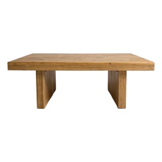 Japanese-Style Coffee Table in Oak, 1990s For Sale