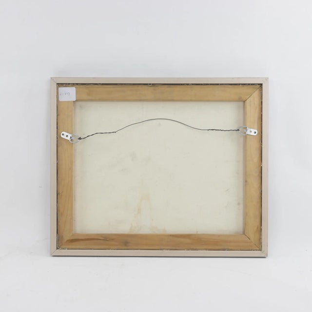 Vintage Oil Painting of a Hunting Hound Dog in Landscape Scene - Framed Art For Sale - Image 9 of 11