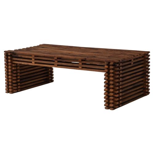 Vintage Sculptural Wooden Slatted Coffee Table, 1970s For Sale - Image 10 of 10