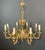 1940s Louis XVI style 8-arm chiseled bronze chandelier by Lucien For Sale - Image 4 of 12