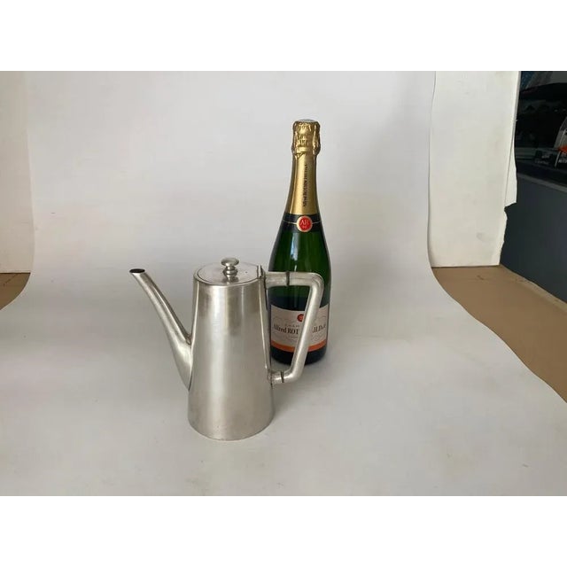 20th Century English Silvered Metal Coffee Pot For Sale - Image 10 of 12