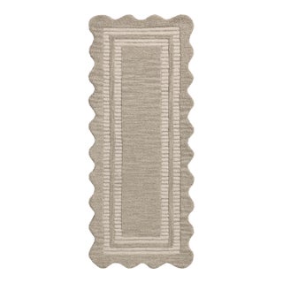 Chris Loves Julia x Loloi Scottie Fog / Ivory 2'-6" x 9'-9" Runner Rug For Sale