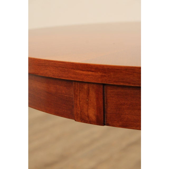 Ethan Allen Medallion Collection Round Cherry Pedestal Side Table For Sale - Image 10 of 18