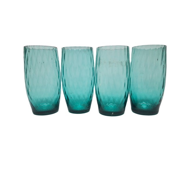 Vintage Cocktail Glasses by Sarnecki for Krosno Glassworks, Poland, 1970s, Set of 4 For Sale - Image 11 of 13