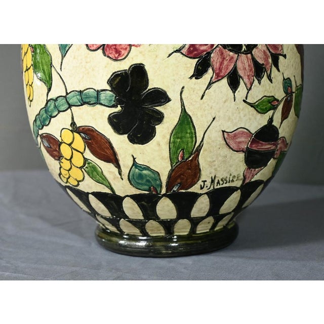 Polychrome Earthenware Vase by J.Massier for Vallauris, 1920s For Sale - Image 13 of 18