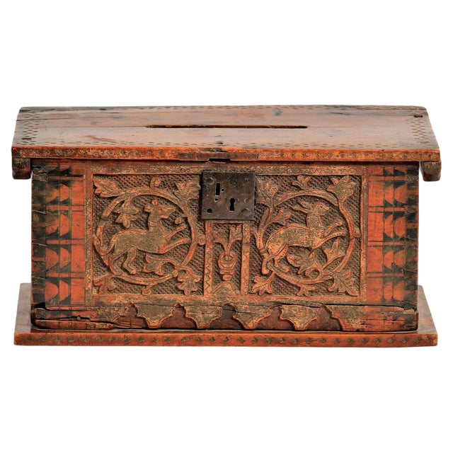 Wooden Minnekästchen Box, 15th Century For Sale