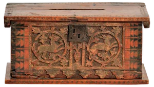 Wooden Minnekästchen Box, 15th Century